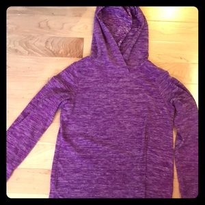 Purple Girls L 14 fleece hoodie